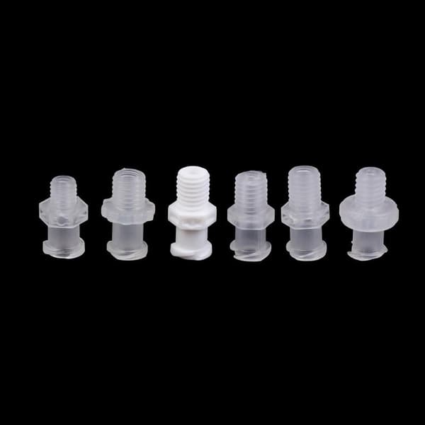 Luer-gjenge 1/4-28UNF M6 M5 Adapter PP Plast Luftventil Rør C A1