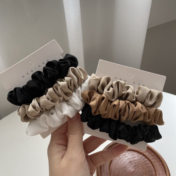 3st/ set Silk Scrunchies Elegant tunntarmshårrep Fren A1