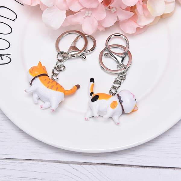 Self Healing Warm Series Cat Keyring Simple Cat Handmade Keyc A
