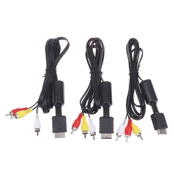 AV-kabel til PS3 PS2 PS1-konsol o Video Extend Wire Converter 2Pcs