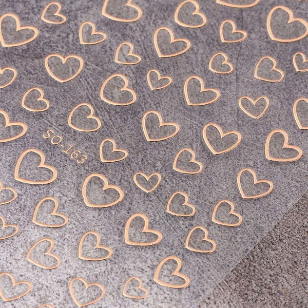Minimalistisk Love Heart Nail Art-klistremerke for jenter DIY-manikyr D A1