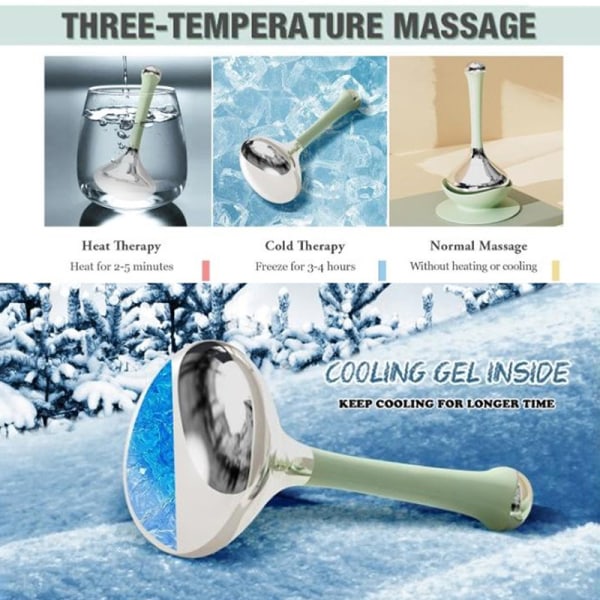 Eye Massage Stick Rostfri ansiktsbehandling Cryo Stick Beauty Cryo Stick Gray