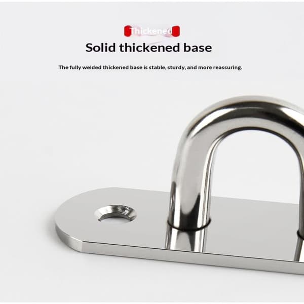 Ny Pad Eye Väggkrok U/J-formad Platta Däck Takfäste Hängare A8
