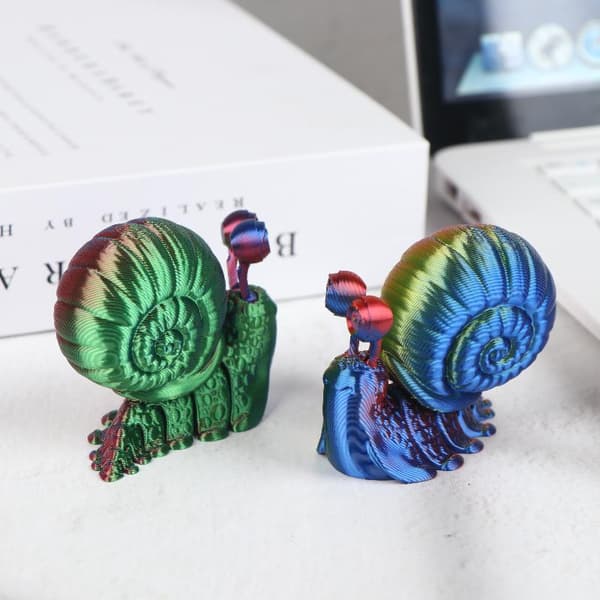 3D-printad simulerad snigelmodell leksak rolig djurskulptur prydnad A3 1Pcs