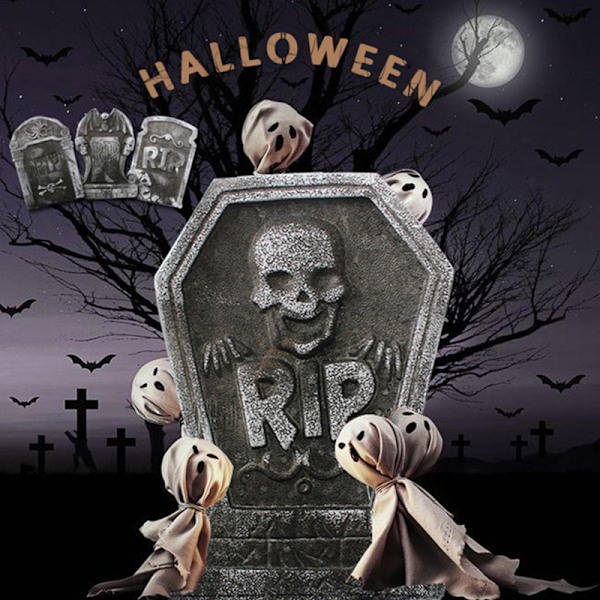 Halloween Graveyard Tombstone Cemetery Home Decor Horror Atmosp D