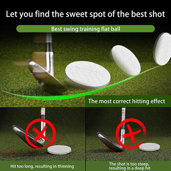 Golf Flat Ball Swing -harjoitus Golfpallot Kannettava tasainen golfpallo