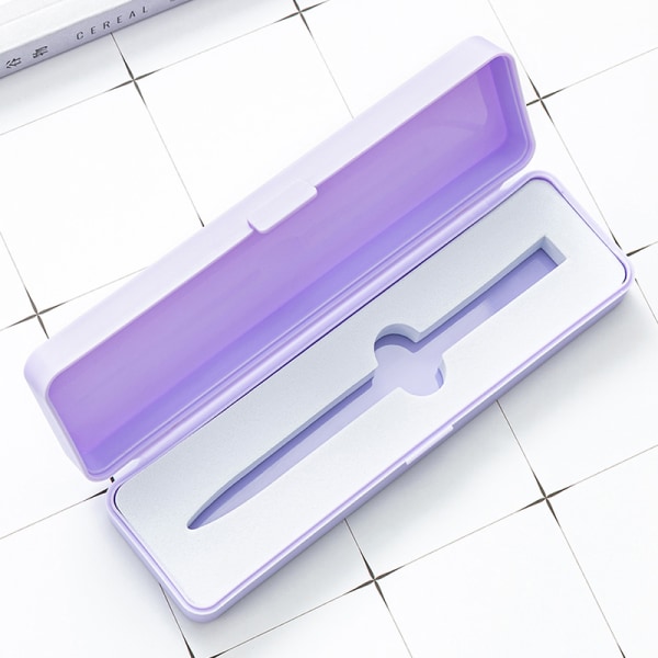 Candy Color Pen Box Brevpapir Gave Pen Opbevaringsboks Plast Pac Purple