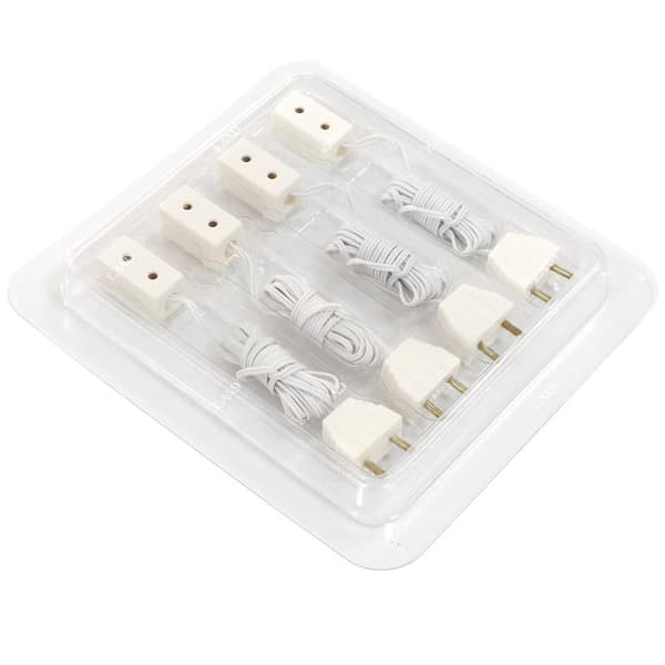4 stk. 1/12 dukkehus dekorativ lampe transformer stikforbindelse A1