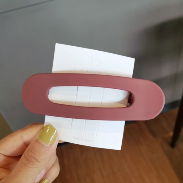 Hårklemme for kvinner Store Matte hårnåler Bangs Barrettes Jenter Wine red