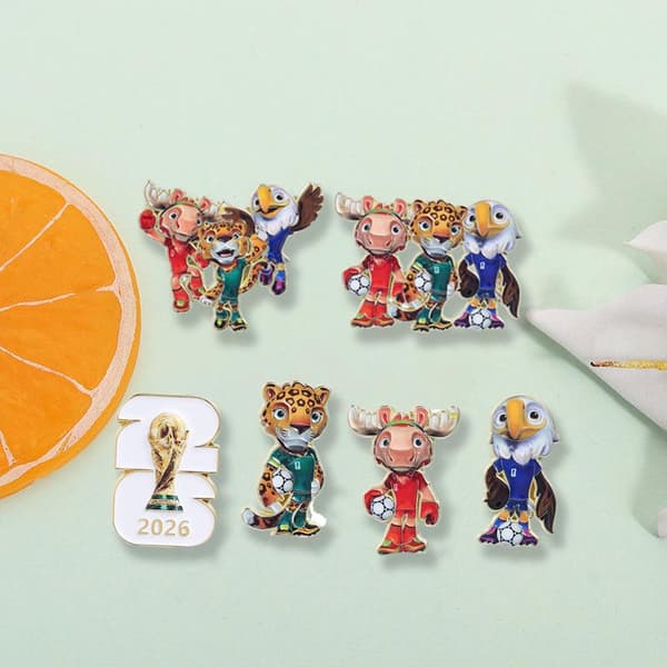 VM 2026 Maskot Emaljestifter til Fodboldfans Samling Ba C
