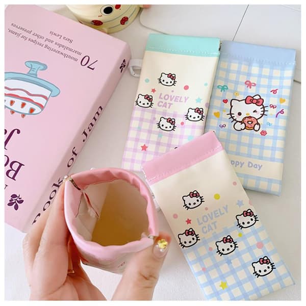 Kawaii Brilleveske e Tegneserie Elastisk Veske Bærbare Solbriller A4