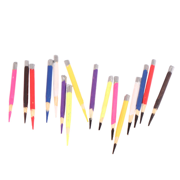 8 stk 1:12 Dukkehus Miniatyrpenn Fargeblyant Skolemateriell Color Pen
