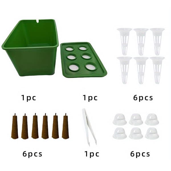 1Set Hydroponisk odlingssats | Inomhus/Utomhus Grönsaks- och Örtkruka A5