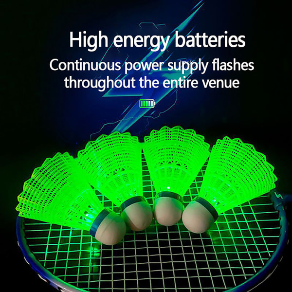 LED Badmintonboll Sport Fjädrar Luminous Night Colorful
