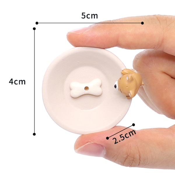 Tegnefilm Resin Animal Shape Røgelse Stick Holder Bladform Line Dog
