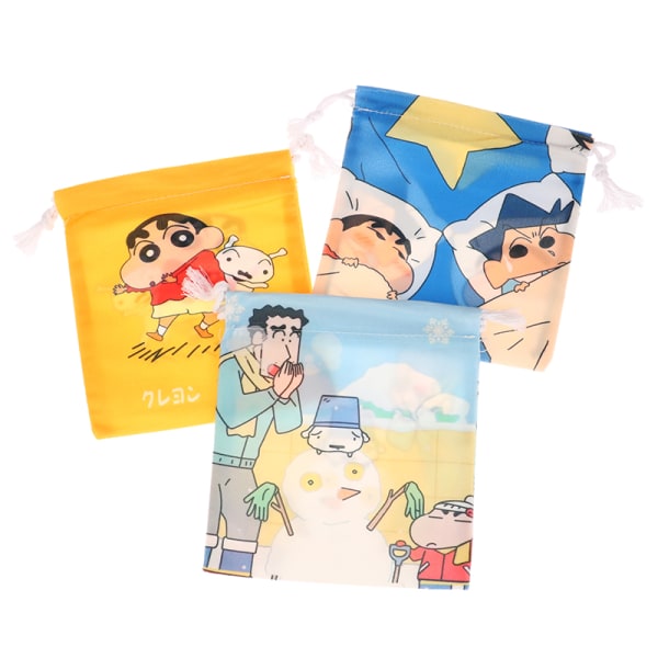 Crayon Bundle Pocket Dragsko Tecknad liten tygväska Diverse C