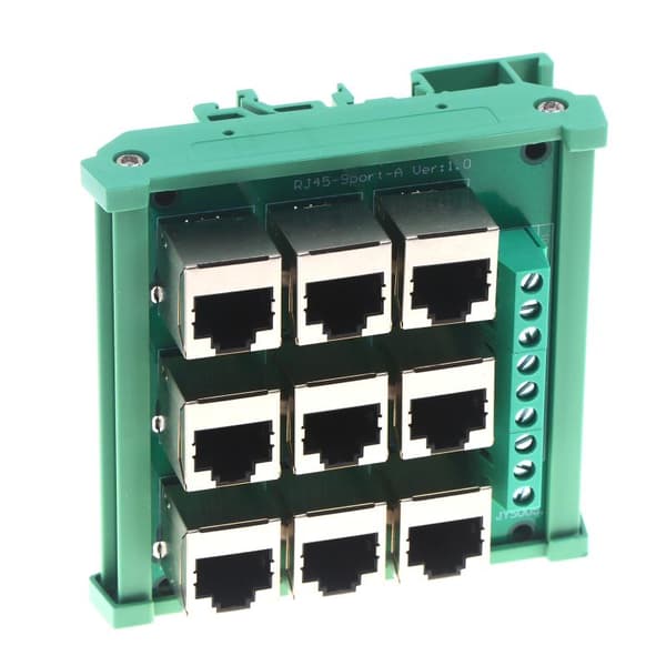 RJ45 8p8c Ethernet-portin riviliitinsovitin 9 ruuvilla