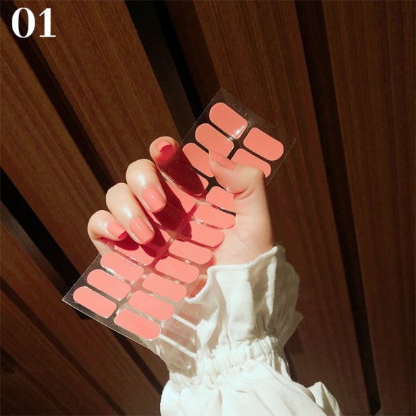 Semi Cured Gel Nail Strips Gel Stickers Wraps For Home-Salon Va 01