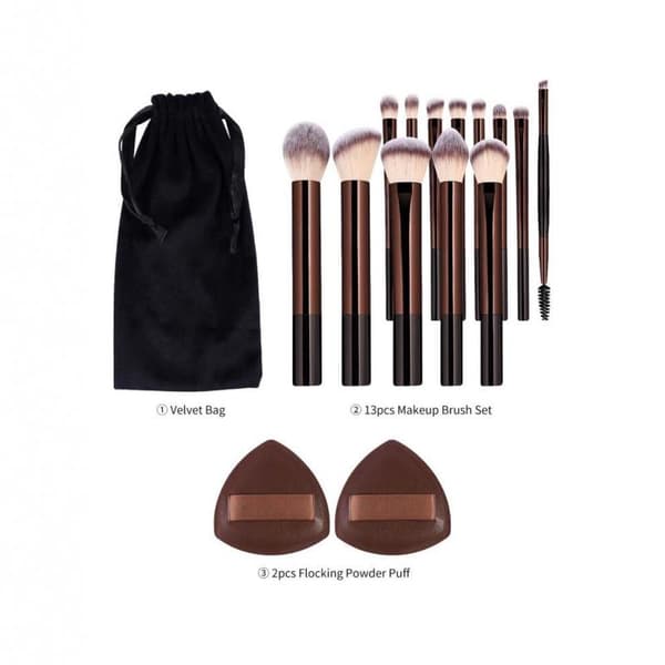 13PCS Sminkborstset Foundation Concealer Puder Ögonskugga Bl A1