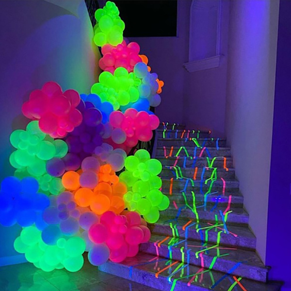 10 stk. Neon Glow Balloner Genanvendelige Glow In The Dark Ballon Del 10PCS