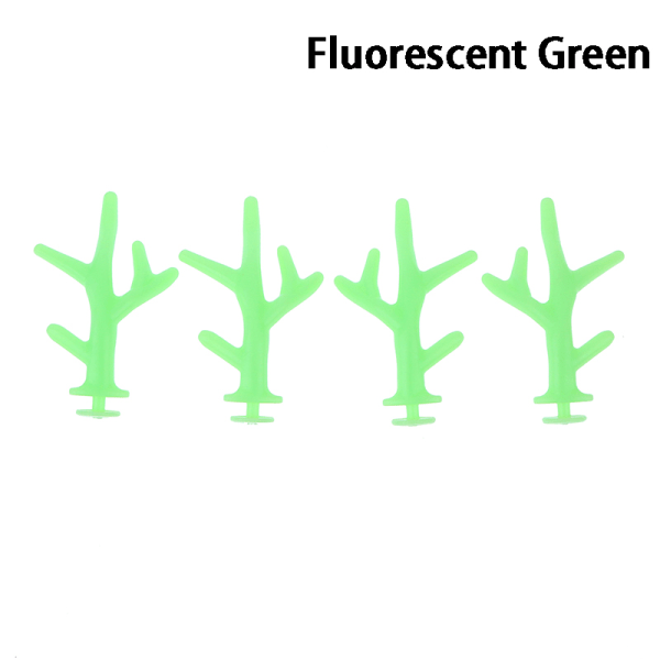 4pc Antler Shape For Noticeable Shoe Charm Accessories Christmas Fluorescence green