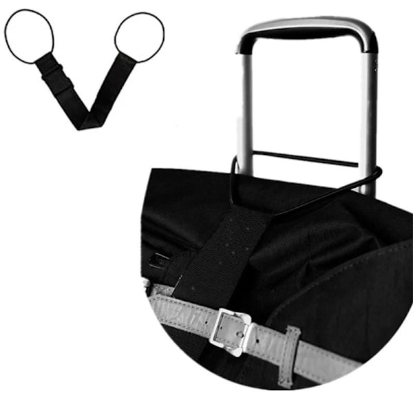 Justerbar elastisk bagagerem Bärrem Bagage Bungee B Black
