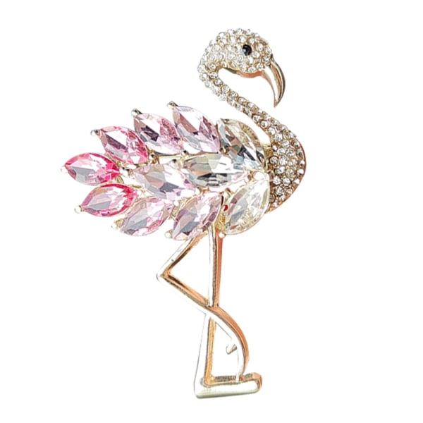 Pretty Flamingo Bird Broscher Charm Metal Bird Animal Dress Acc