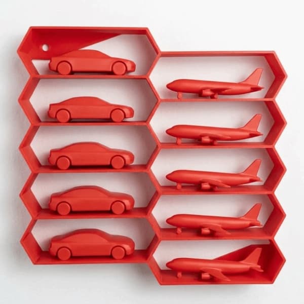 10 Gitre 3D-printede bilmodelopbevaringsboks Bilmodelbeskyttende White