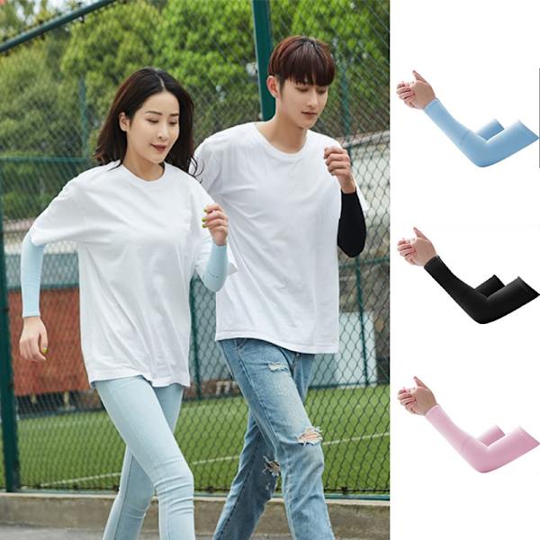 Ice Silk solbeskyttelsesarmdeksler Unisex albuetrekk utendørs C Gray