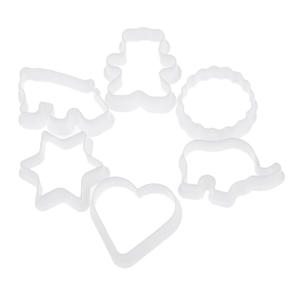 6 stk. dyreformet plastkake kjeks ters konditorfondantformer c