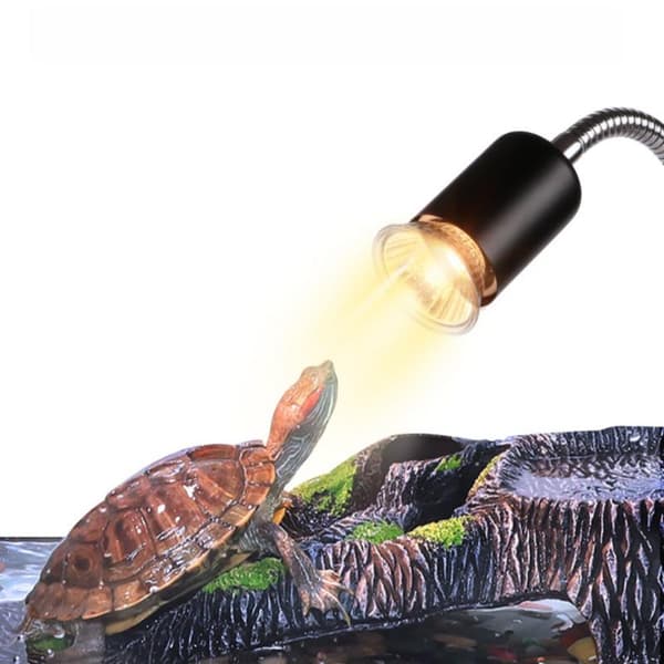 1 sett reptil varmelampe 50/75W UVA UVB lys roterbar soling 75W A
