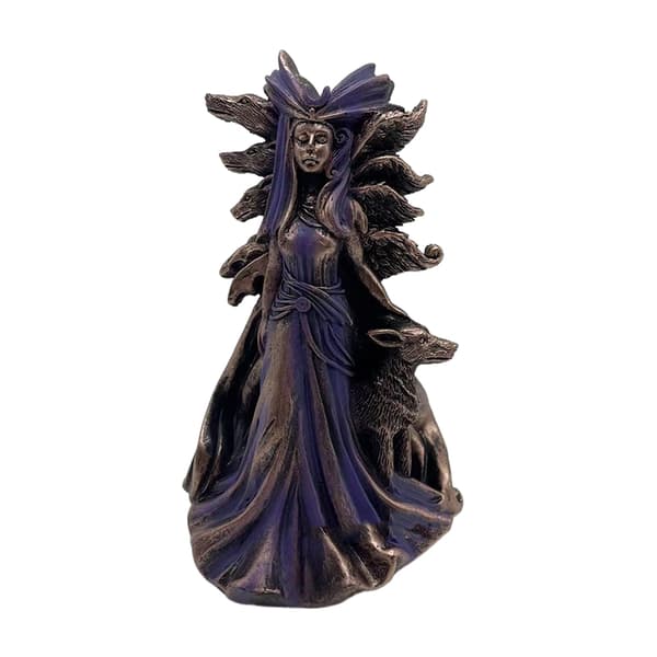 Hecate, gresk gudinne for magi med sine hunder, statuefigur M 1PCS