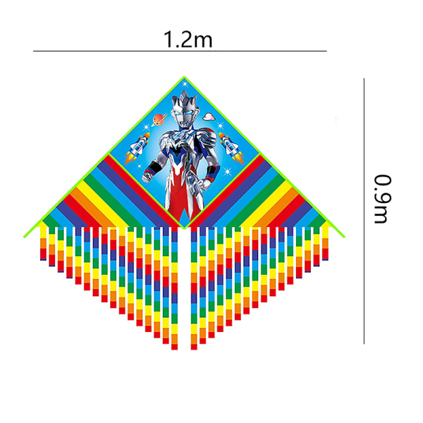 Udendørs Multi-tailed Easy Fly Interactive Triangle Kite Rainbow A7
