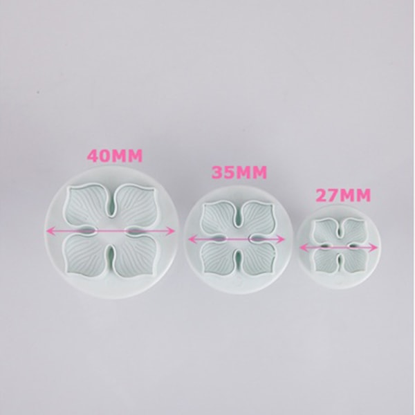 3 stk hortensia fondant kage dekoration sugarcraft stempel ter f