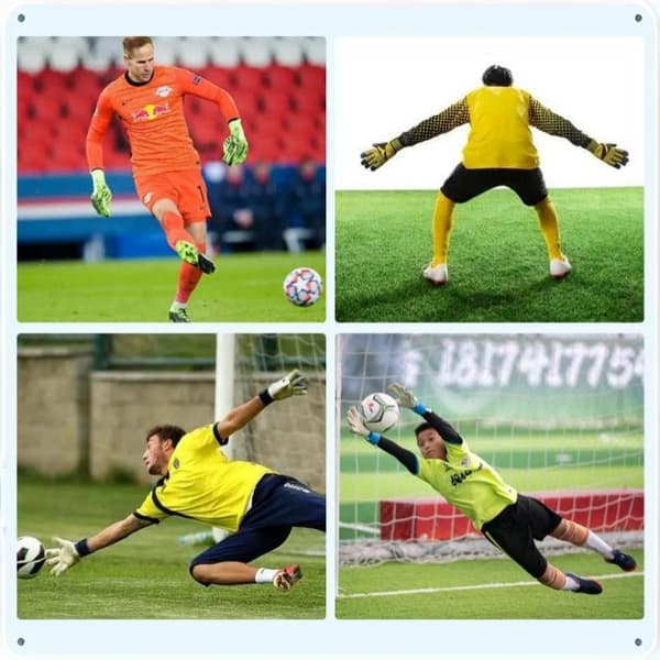 Fotbollsmålvaktshandskar Lämpliga För Barn Halkfria Latex Red 5