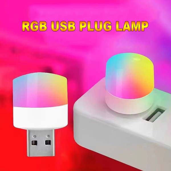 1 stk Farvet USB stik Lampe 5V 1A 1W Mobil Strøm USB Lille Atmos