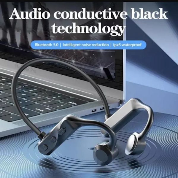 NY Universal Bone Conduction Headset Trådlösa Bluetooth-hörlurar Black