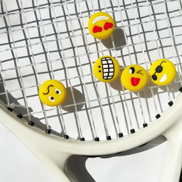 1/5 st tennisracket vibrationsdämpare racketsträngabsorbent happy