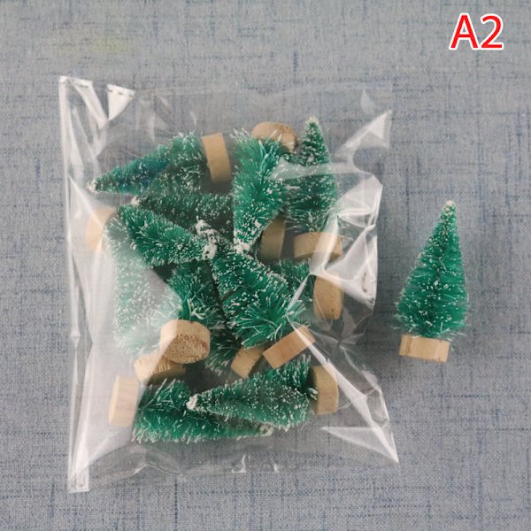 12 Stk Mini Juletræ Julemand Sne Decor Til DIY Frost A2