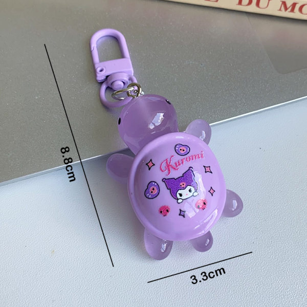 Piirretty Kuromi KT Cat Melody Valoisa Kilpikonna Avaimenperä Ripustus F 14