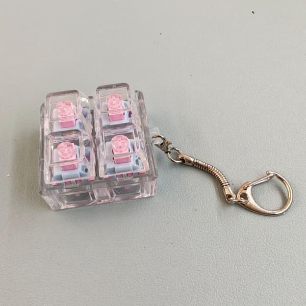 Tastatur Sensorisk Legetøj LED Krystal Keycap Nøglering Fingerspids Ga A3