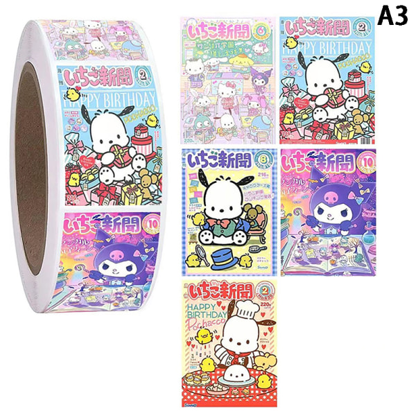 Sanrio Melody Big Ear Dog Kulomi Sticker Bagning Emballage Etiket A3