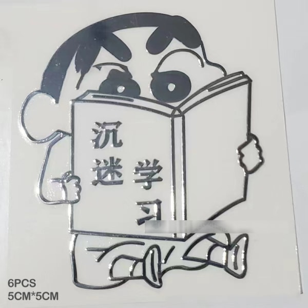 5/6 KPL Crayon Shin-chan Cartoon Cat Dog Matkapuhelin Metal Stic A3-6PCS