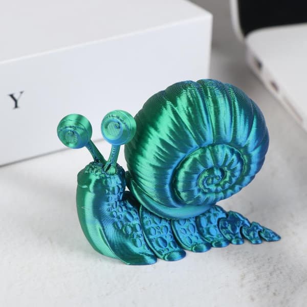 3D-printet simuleret sneglemodel legetøj sjovt dyreskulpturpynt A2 1Pcs