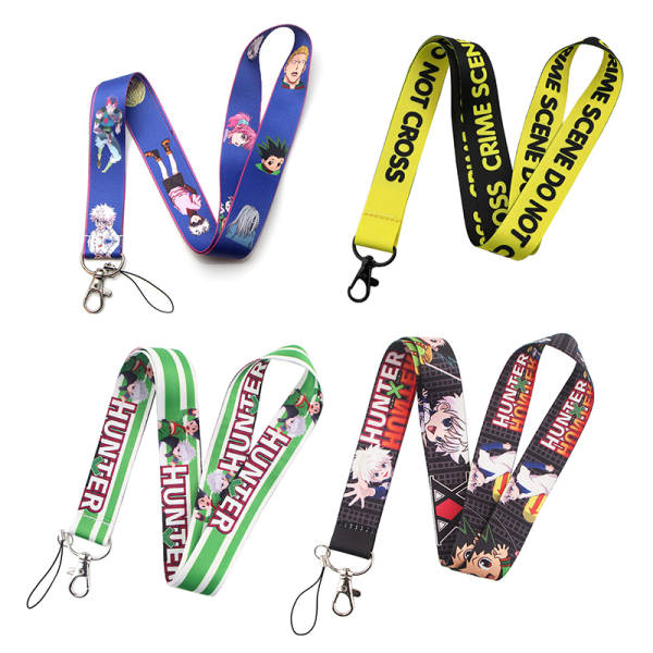 Muoti Credential Holder Anime Neck Strap avaimenperä DIY riippuva A5