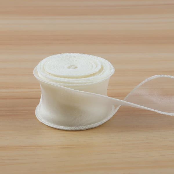 10 yards/rulle Fishtail Garn Organza Bånd til gaveindpakning A2