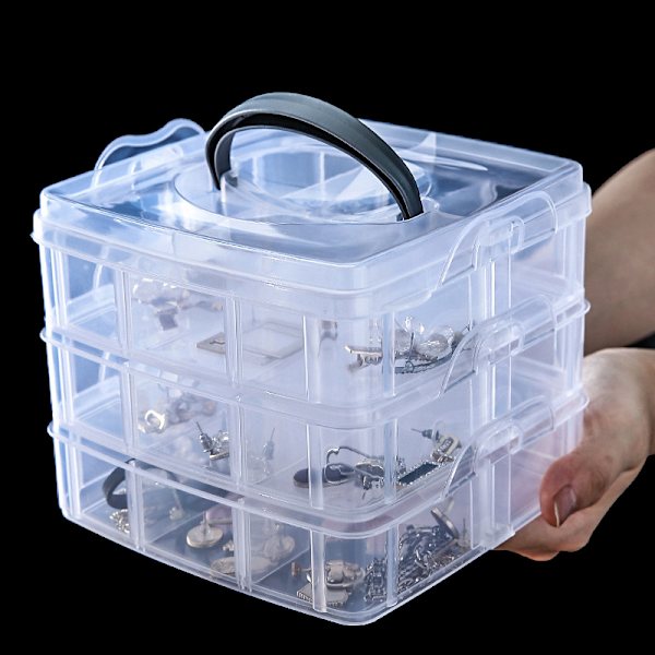 Transparent Smykkeopbevaringsboks Afslutningsboks Ring Stud Ørering Transparent