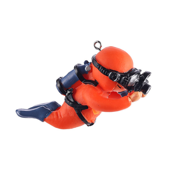 Kawaii Resin Frogman Aquarium Ornaments Intressant Floating De A8