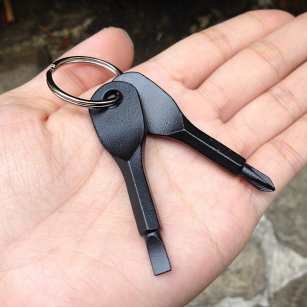 Bärbar Phillips nyckelring med slitsar Hike Outdoor Multi Silver
