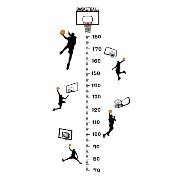 Basketpojke Höjdmät väggdekaler för barnens sovrum w